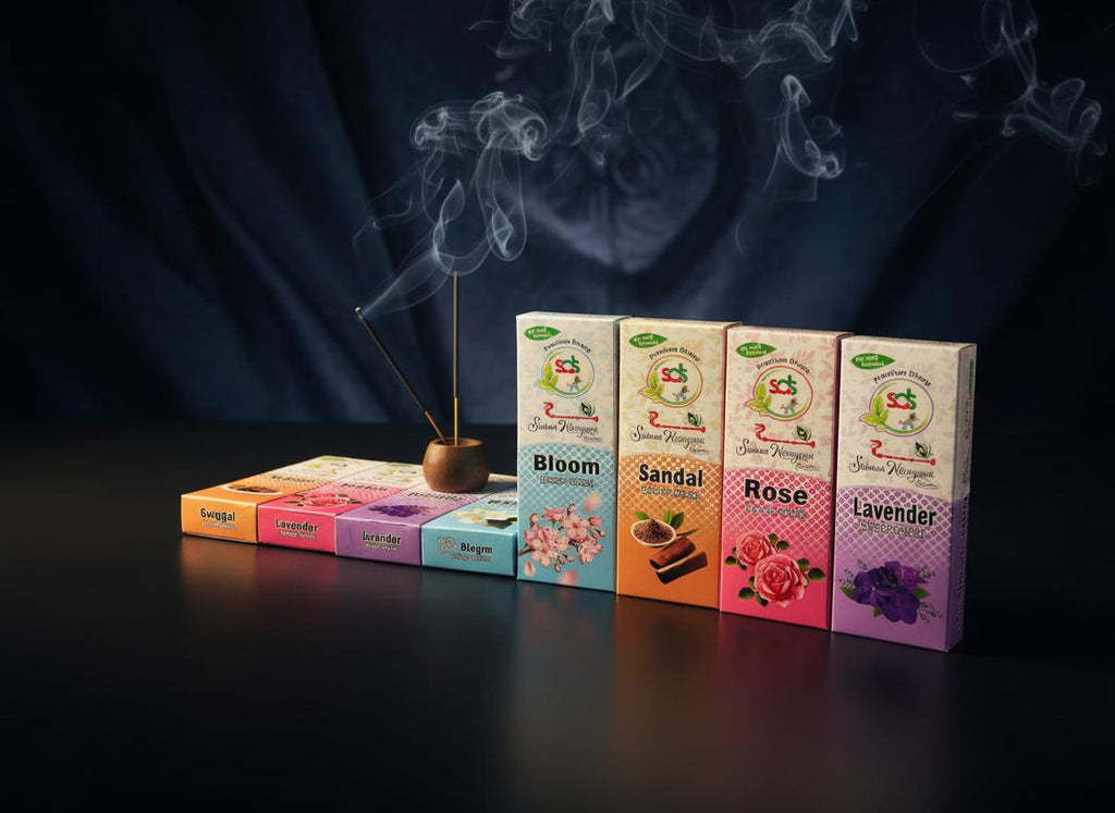 Shreeman Narayan Premium Dhoop Sticks Combo Pack – Natural Fragrance Incense for Pooja & Meditation (Assorted Scents)