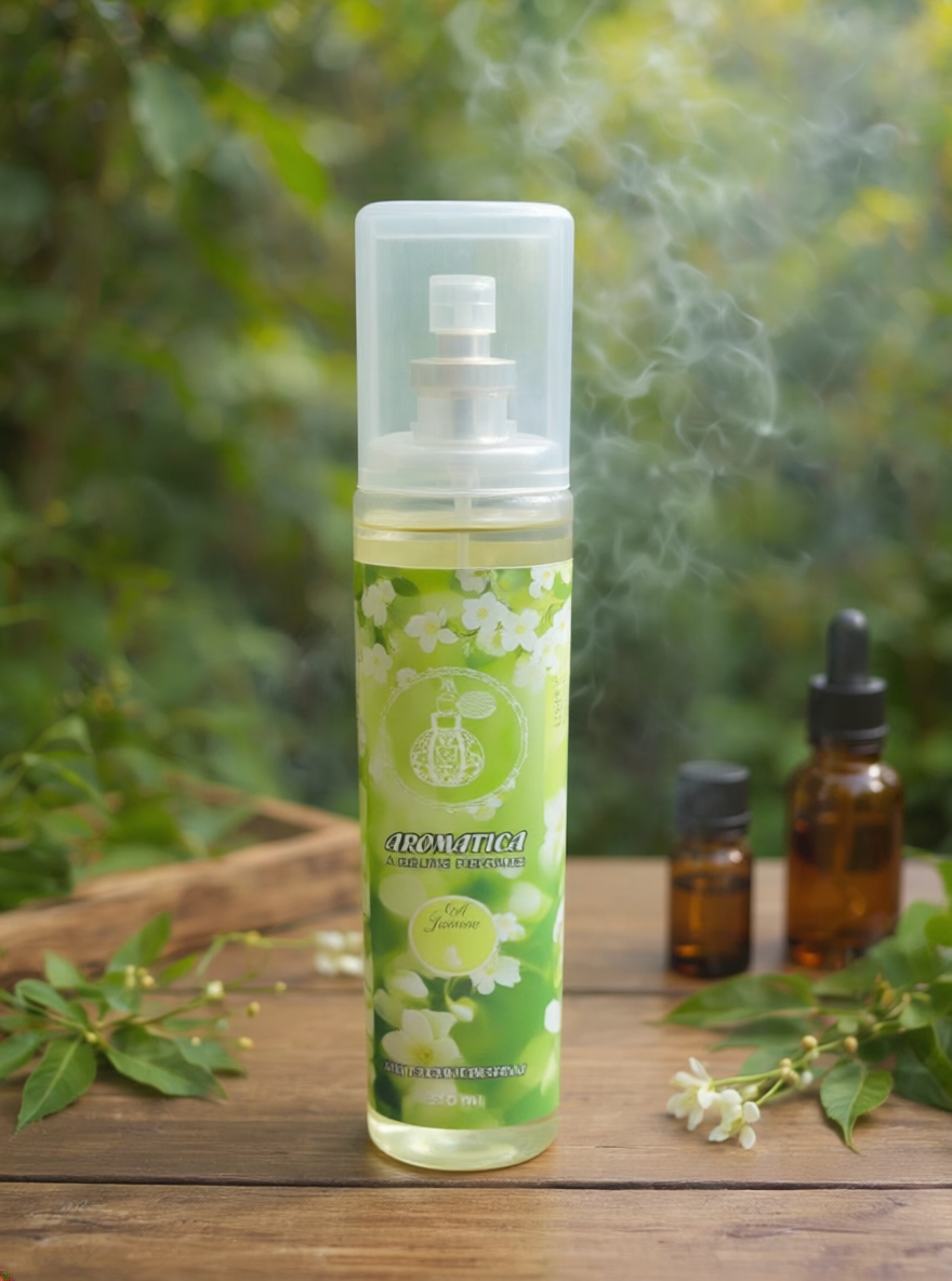 Shreeman Narayan Soft Jasmine Air Freshener Spray – Natural Herbal Fragrance for Home, Meditation & Daily Freshness (250ml)