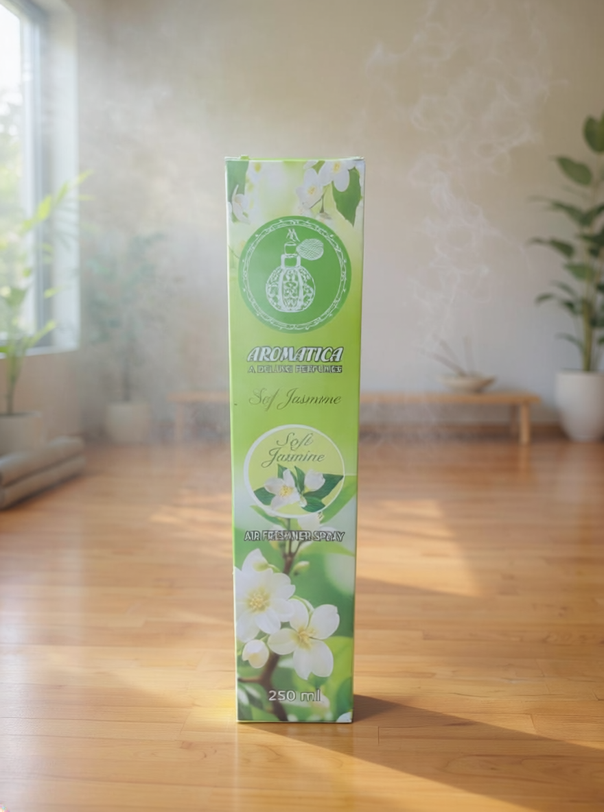 Shreeman Narayan Soft Jasmine Air Freshener Spray – Natural Herbal Fragrance for Home, Meditation & Daily Freshness (250ml)