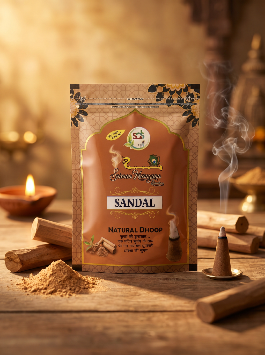 🌿 Shreeman Narayan Natural Dhoop Combo – Sandal, Loban & Adhyatma