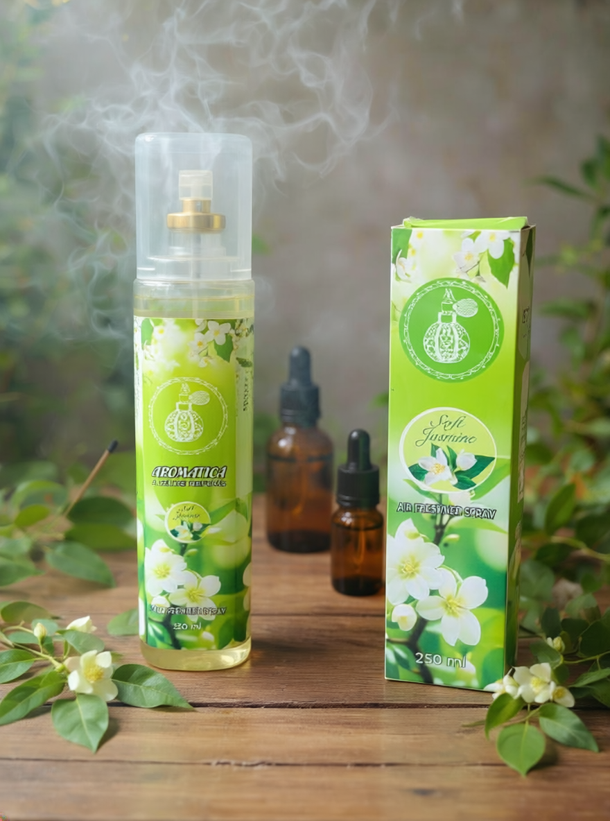 Shreeman Narayan Soft Jasmine Air Freshener Spray – Natural Herbal Fragrance for Home, Meditation & Daily Freshness (250ml)