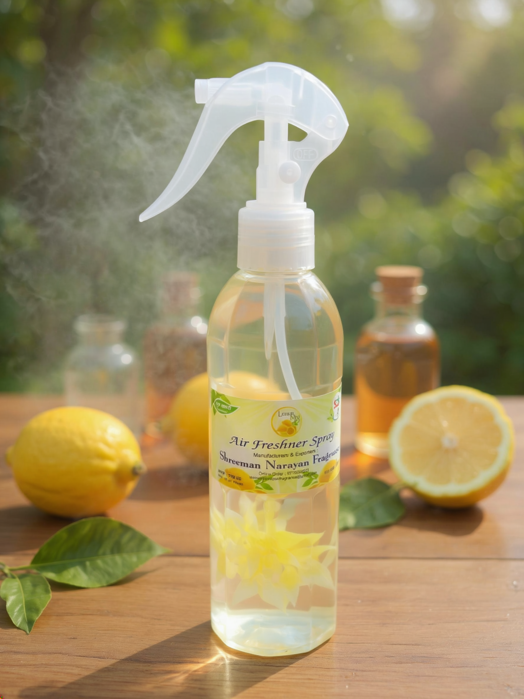 Lemon Mist Premium Air Freshener Spray.