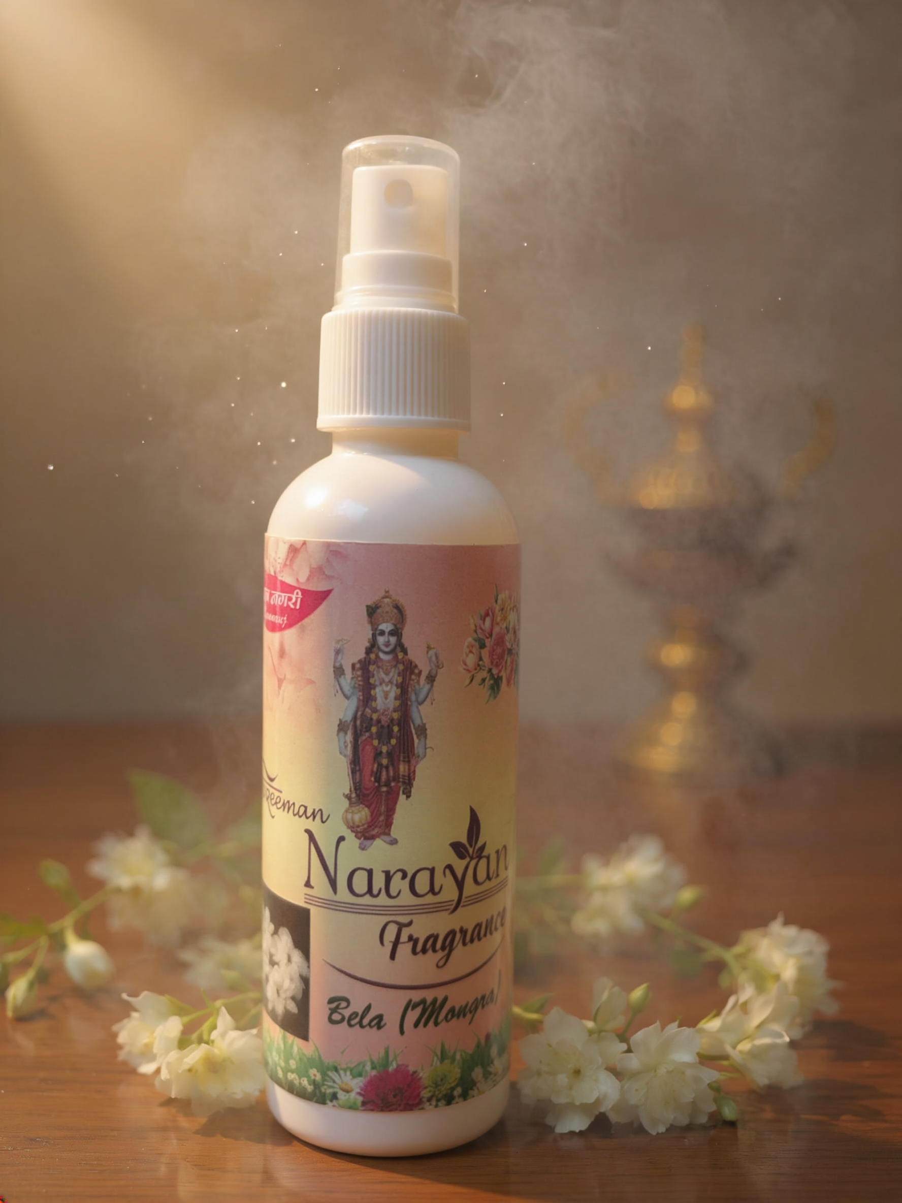 Shreeman Narayan Fragrance Spray Combo (Rose, Rajnigandha & Bela) – Premium Spiritual Aroma Set