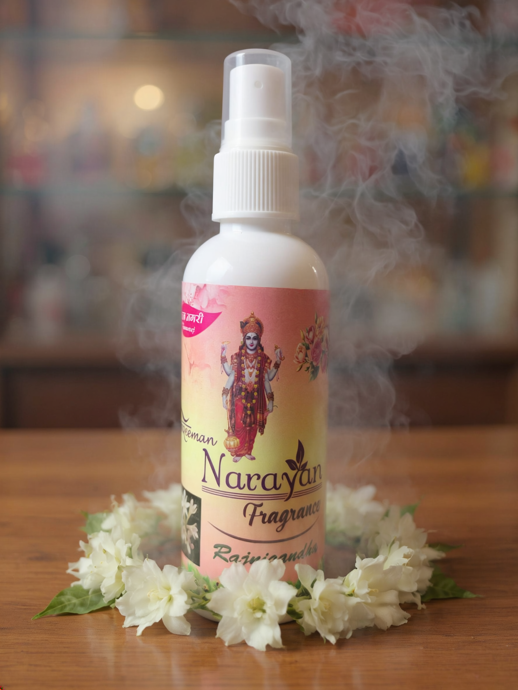 Shreeman Narayan Fragrance Spray Combo (Rose, Rajnigandha & Bela) – Premium Spiritual Aroma Set