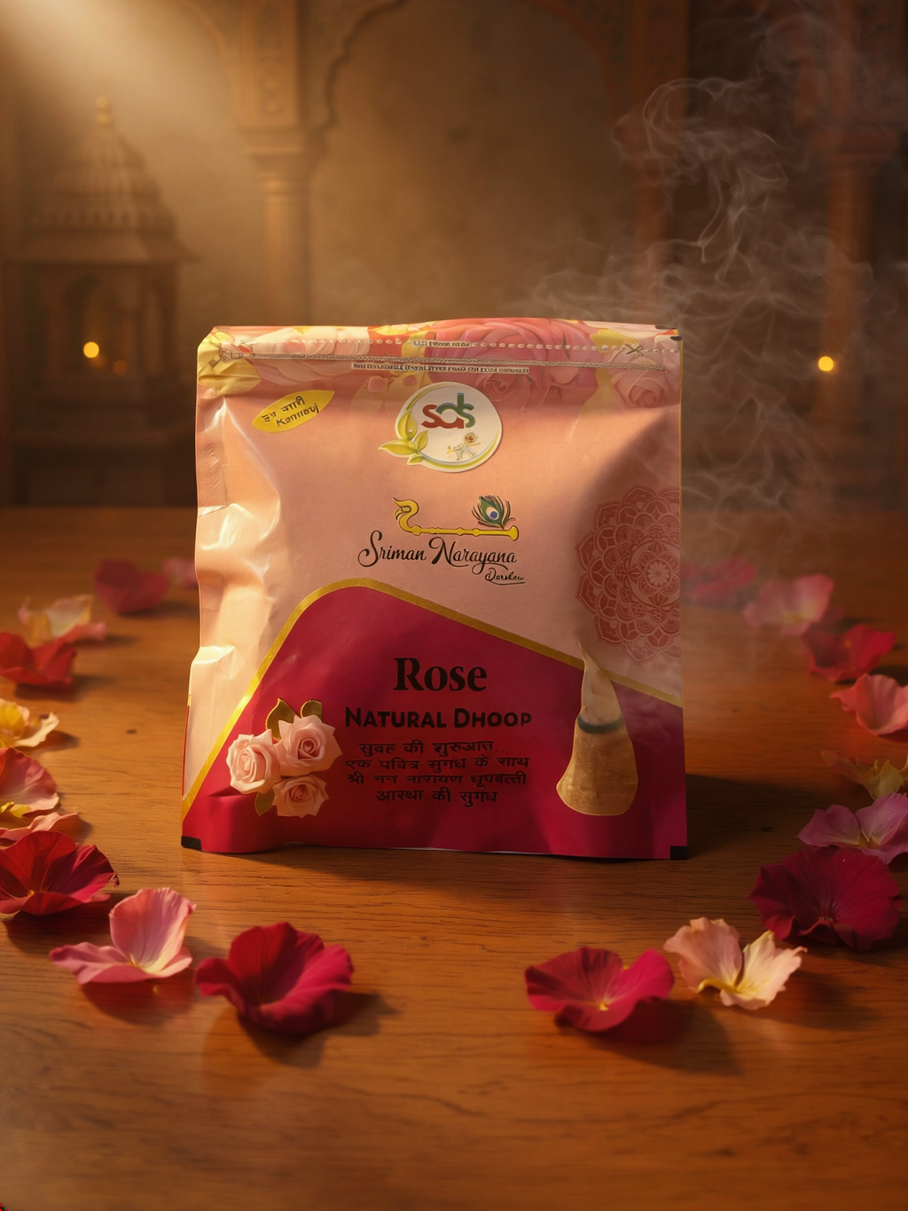 🌿 Shreeman Narayan Natural Dhoop Combo – Loban, Mogra & Rose